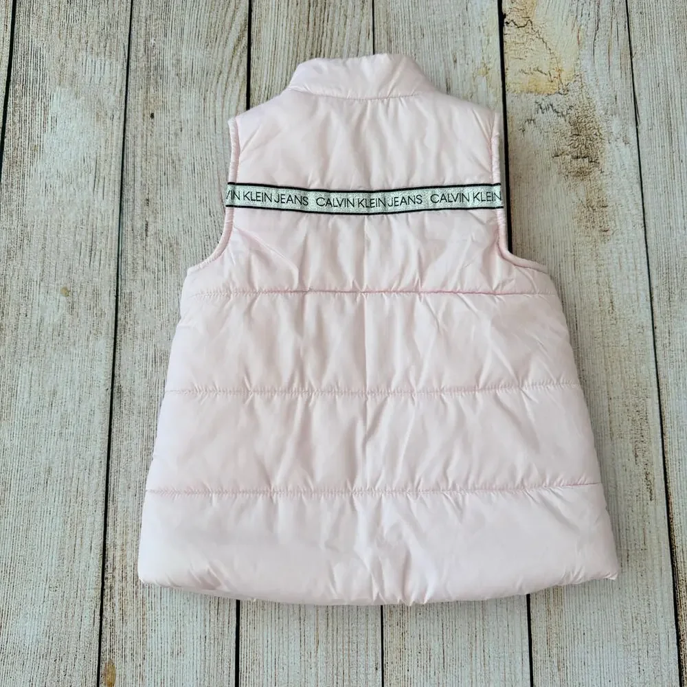 NWOT Girls 4T Calvin Klein Pink Puffer Vest